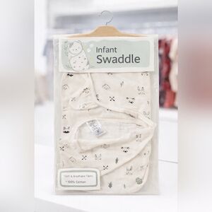 🔥Keababies Soothe Swaddle Wrap 0 -3 Months White Woodland‎ Animals